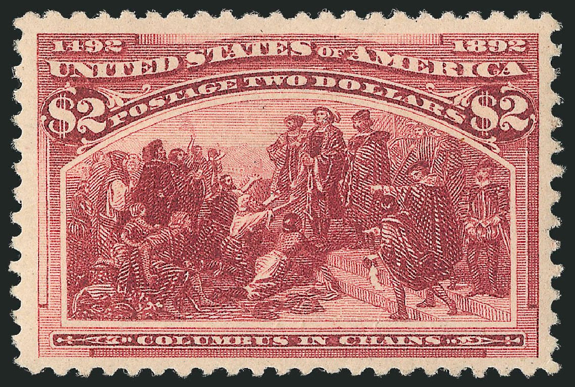 US Stamps Price Scott Cat. # 242: 1893 US$2.00 Columbian Exposition. Robert Siegel Auction Galleries, Dec 2013, Sale 1062, Lot 429