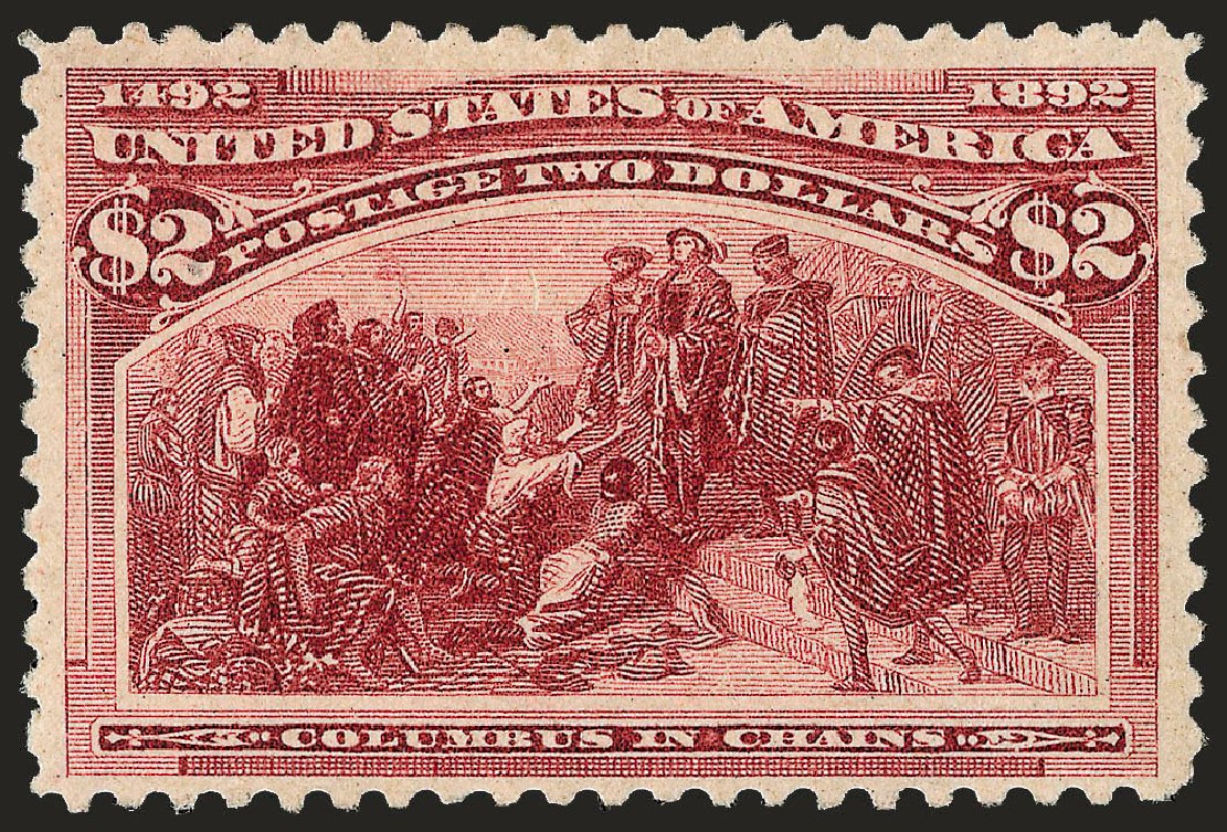 US Stamp Price Scott # 242: 1893 US$2.00 Columbian Exposition. Robert Siegel Auction Galleries, Sep 2008, Sale 962, Lot 2519