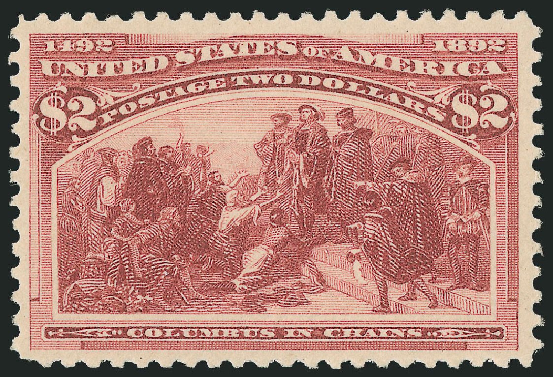 US Stamps Values Scott Catalog # 242 - 1893 US$2.00 Columbian Exposition. Robert Siegel Auction Galleries, Jun 2009, Sale 975, Lot 1539