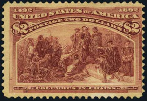 US Stamp Value Scott Catalogue #242 - 1893 US$2.00 Columbian Exposition. Harmer-Schau Auction Galleries, Oct 2011, Sale 91, Lot 230