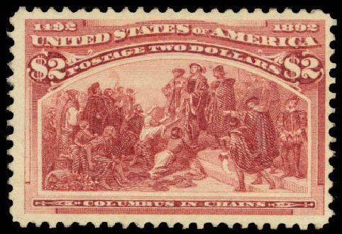 US Stamps Value Scott Cat. #242 - US$2.00 1893 Columbian Exposition. Daniel Kelleher Auctions, Apr 2013, Sale 636, Lot 200