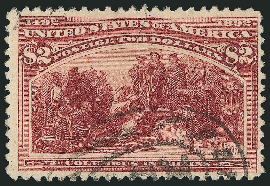 Price of US Stamps Scott # 242 - 1893 US$2.00 Columbian Exposition. Robert Siegel Auction Galleries, Mar 2014, Sale 1067, Lot 1240