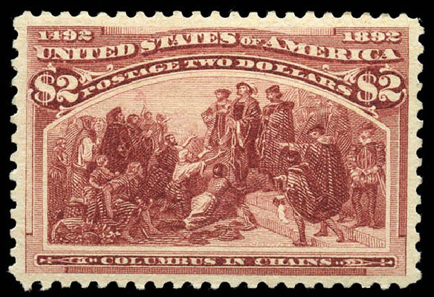 Cost of US Stamp Scott Cat. # 242 - 1893 US$2.00 Columbian Exposition. Matthew Bennett International, Feb 2012, Sale 340, Lot 321
