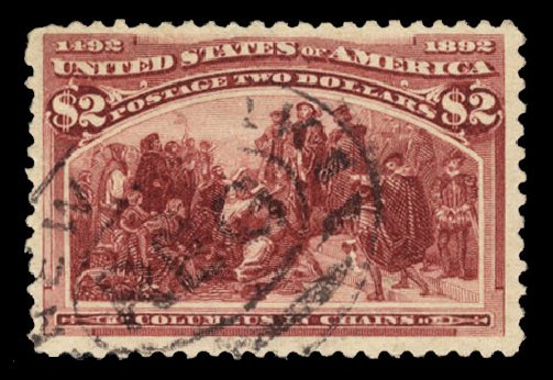 Cost of US Stamp Scott Cat. #242 - 1893 US$2.00 Columbian Exposition. Cherrystone Auctions, Jun 2014, Sale 201406, Lot 81