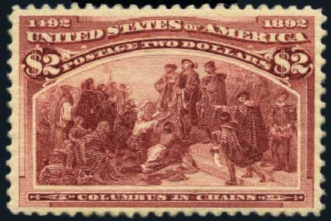 Price of US Stamps Scott Catalog 242 - US$2.00 1893 Columbian Exposition. Harmer-Schau Auction Galleries, Jan 2014, Sale 100, Lot 501