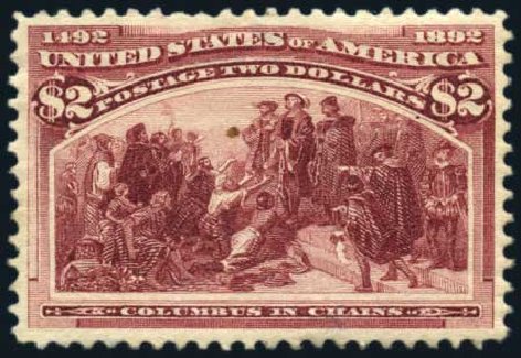 Prices of US Stamps Scott Catalog 242: US$2.00 1893 Columbian Exposition. Harmer-Schau Auction Galleries, Jun 2008, Sale 78, Lot 1431