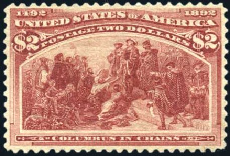 Price of US Stamps Scott Cat. # 242 - 1893 US$2.00 Columbian Exposition. Harmer-Schau Auction Galleries, Feb 2010, Sale 84, Lot 1451