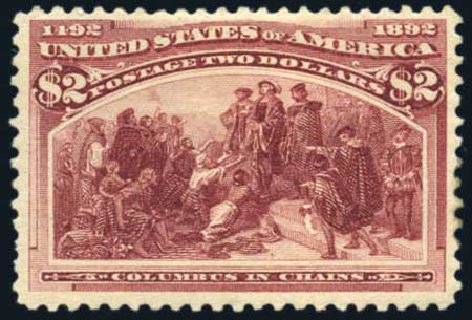 Cost of US Stamps Scott Cat. 242 - US$2.00 1893 Columbian Exposition. Harmer-Schau Auction Galleries, Aug 2011, Sale 90, Lot 1371