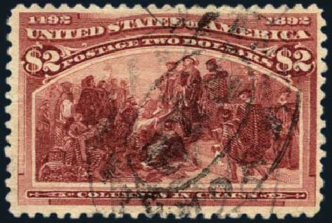 US Stamps Price Scott Catalogue # 242 - US$2.00 1893 Columbian Exposition. Harmer-Schau Auction Galleries, May 2013, Sale 97, Lot 351