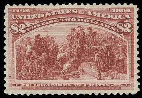 US Stamps Price Scott Catalogue 242 - US$2.00 1893 Columbian Exposition. H.R. Harmer, Jun 2013, Sale 3003, Lot 1161