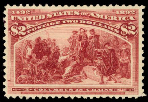 Prices of US Stamps Scott Catalog 242: US$2.00 1893 Columbian Exposition. Daniel Kelleher Auctions, Aug 2015, Sale 672, Lot 2491