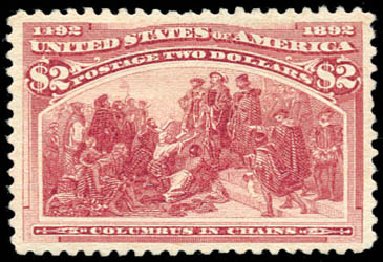 US Stamps Prices Scott 242 - 1893 US$2.00 Columbian Exposition. Schuyler J. Rumsey Philatelic Auctions, Apr 2015, Sale 60, Lot 2231
