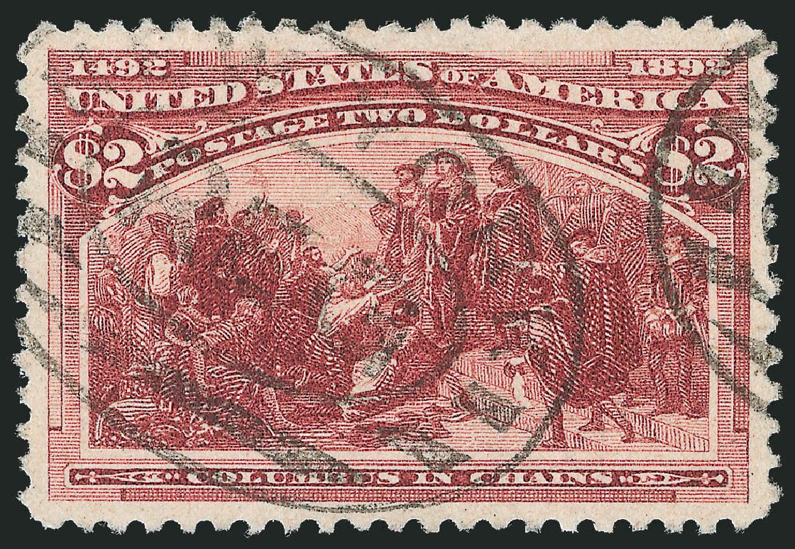 Value of US Stamp Scott Catalogue # 242 - US$2.00 1893 Columbian Exposition. Robert Siegel Auction Galleries, Dec 2009, Sale 978, Lot 1071