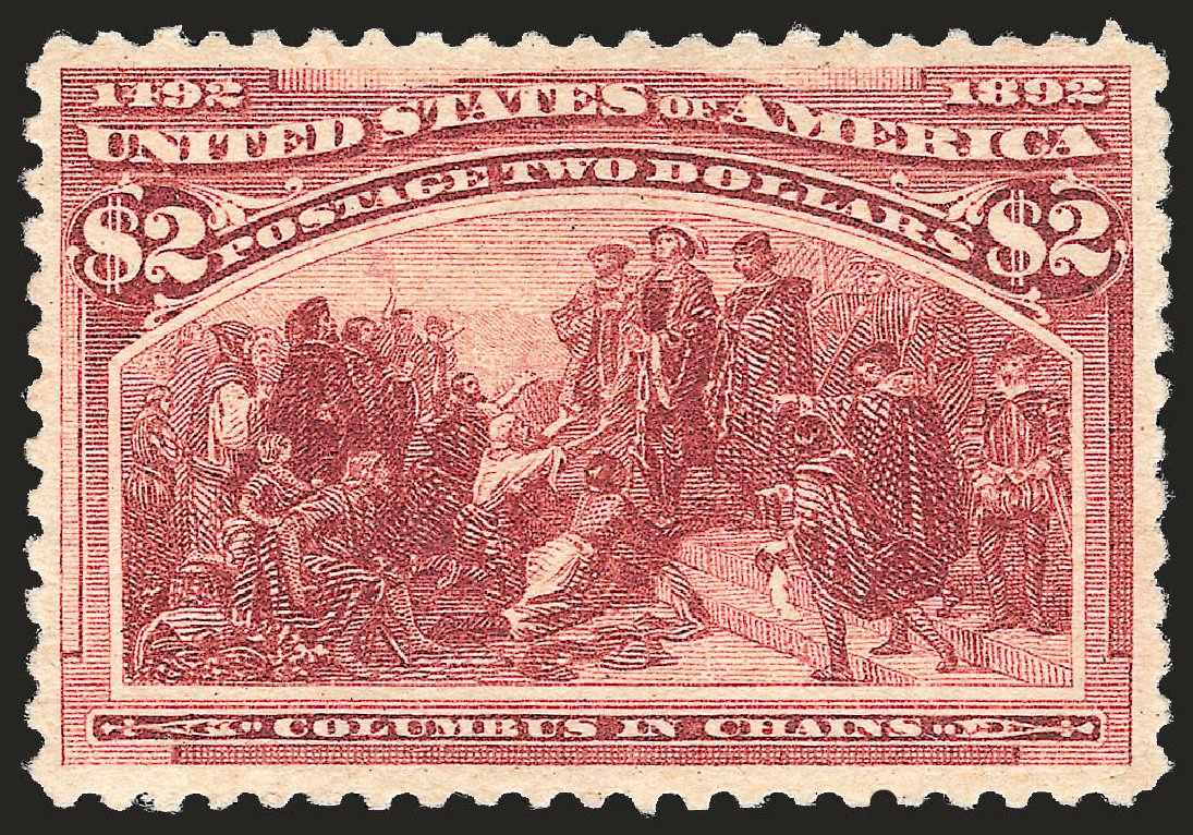 Value of US Stamp Scott Cat. # 242 - 1893 US$2.00 Columbian Exposition. Robert Siegel Auction Galleries, Apr 2010, Sale 984, Lot 581