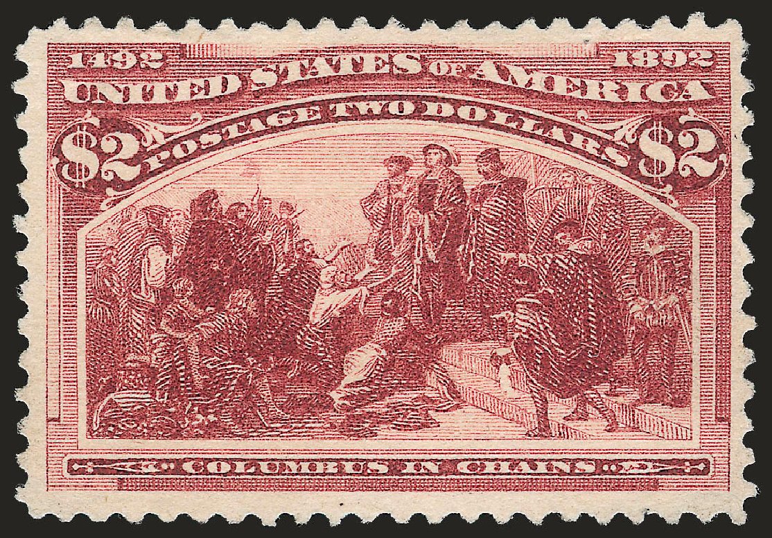 Cost of US Stamps Scott Cat. #242: 1893 US$2.00 Columbian Exposition. Robert Siegel Auction Galleries, Jun 2010, Sale 992, Lot 2321