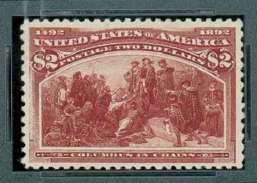 Costs of US Stamps Scott Catalog # 242: US$2.00 1893 Columbian Exposition. Matthew Bennett International, Oct 2007, Sale 322, Lot 2094