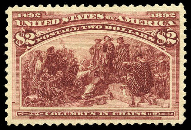 Values of US Stamp Scott # 242 - US$2.00 1893 Columbian Exposition. Matthew Bennett International, May 2014, Sale 350, Lot 364