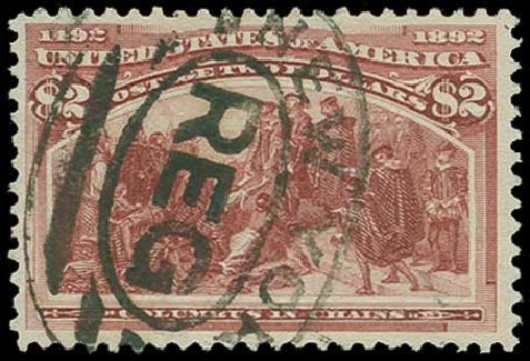 US Stamps Price Scott # 242: US$2.00 1893 Columbian Exposition. H.R. Harmer, Jun 2015, Sale 3007, Lot 3254