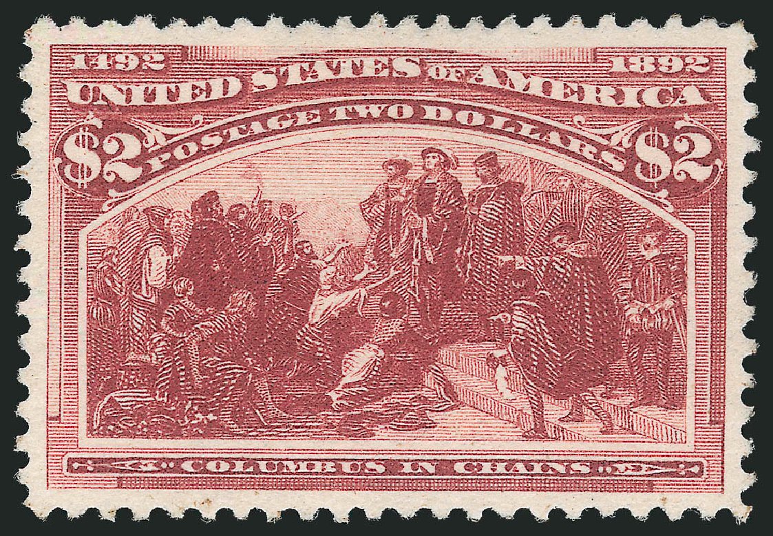 Value of US Stamps Scott Catalogue # 242 - 1893 US$2.00 Columbian Exposition. Robert Siegel Auction Galleries, Dec 2012, Sale 1037, Lot 1844