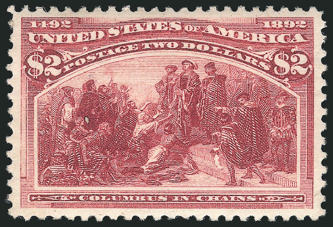 Value of US Stamp Scott Catalog # 242 - 1893 US$2.00 Columbian Exposition. Robert Siegel Auction Galleries, Sep 2014, Sale 1078, Lot 364