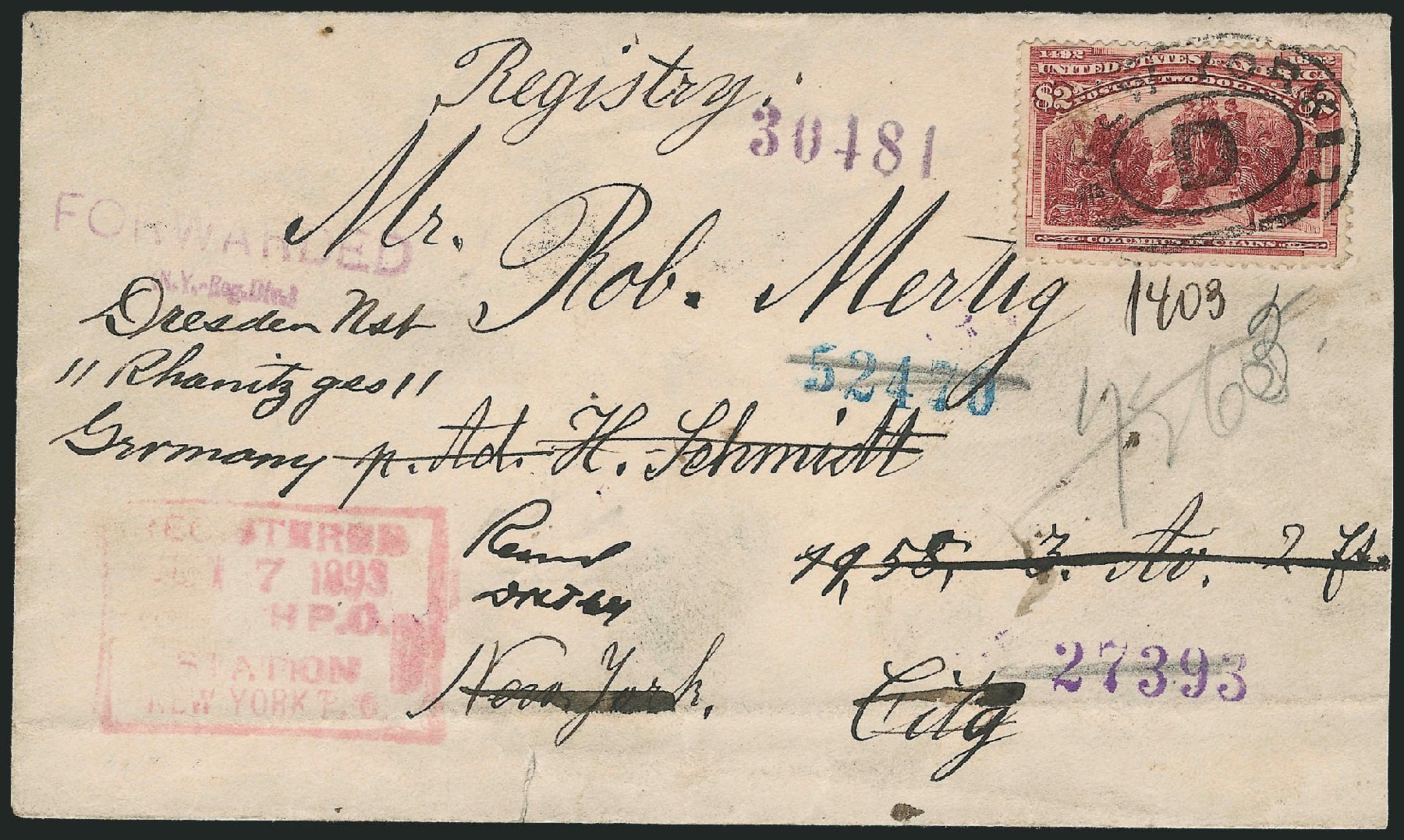 Values of US Stamps Scott Catalogue #242: 1893 US$2.00 Columbian Exposition. Robert Siegel Auction Galleries, Nov 2014, Sale 1084, Lot 3554
