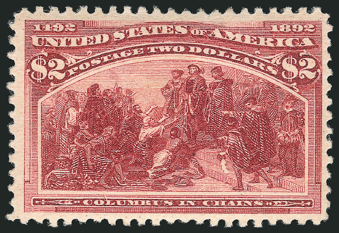 US Stamps Values Scott Cat. # 242: US$2.00 1893 Columbian Exposition. Robert Siegel Auction Galleries, Apr 2015, Sale 1096, Lot 424