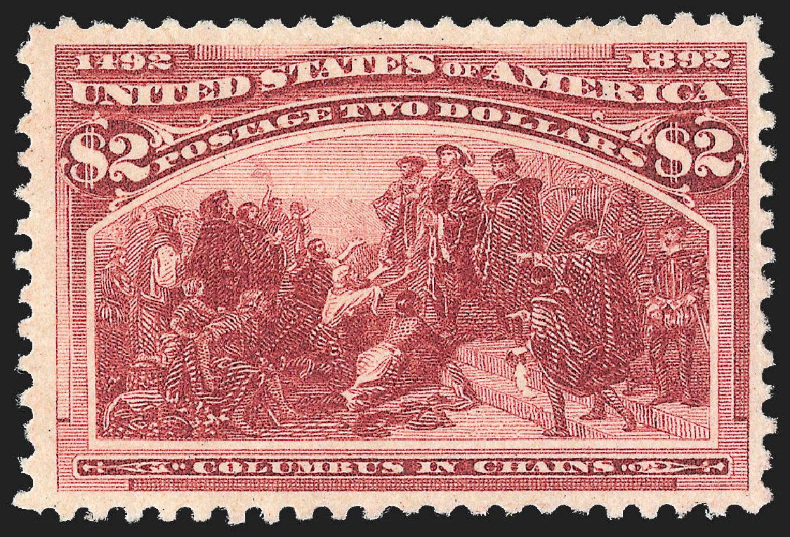 US Stamps Prices Scott Catalog 242 - US$2.00 1893 Columbian Exposition. Robert Siegel Auction Galleries, Jul 2015, Sale 1107, Lot 334