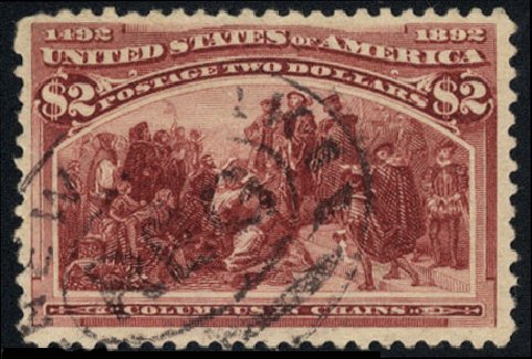 US Stamp Price Scott #242 - 1893 US$2.00 Columbian Exposition. Cherrystone Auctions, Jun 2012, Sale 201206, Lot 105