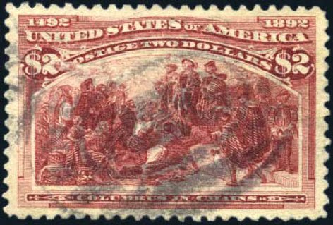 Values of US Stamps Scott Cat. 242: US$2.00 1893 Columbian Exposition. Harmer-Schau Auction Galleries, Mar 2011, Sale 89, Lot 235