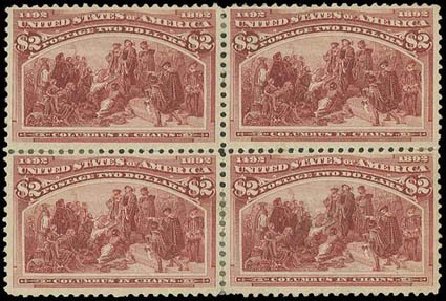 US Stamp Price Scott Catalog # 242 - 1893 US$2.00 Columbian Exposition. H.R. Harmer, Nov 2013, Sale 3004, Lot 1175