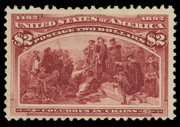 Prices of US Stamps Scott Catalogue 242 - US$2.00 1893 Columbian Exposition. Daniel Kelleher Auctions, Oct 2011, Sale 626, Lot 245