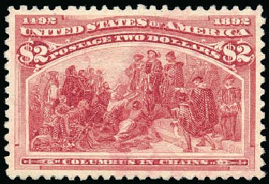 Cost of US Stamp Scott Cat. #242: US$2.00 1893 Columbian Exposition. Schuyler J. Rumsey Philatelic Auctions, Apr 2015, Sale 60, Lot 2235