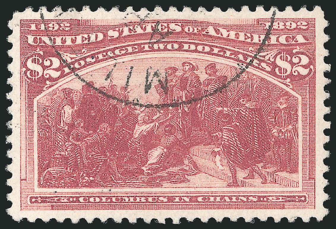 US Stamp Values Scott Cat. #242: 1893 US$2.00 Columbian Exposition. Robert Siegel Auction Galleries, Sep 2012, Sale 1027, Lot 125