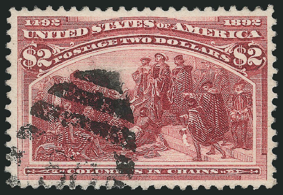 Values of US Stamps Scott 242: US$2.00 1893 Columbian Exposition. Robert Siegel Auction Galleries, Dec 2012, Sale 1037, Lot 1845