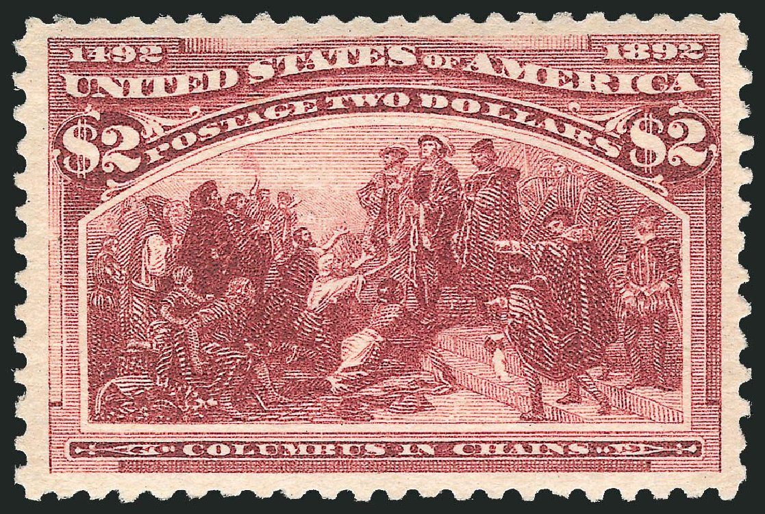 US Stamp Values Scott Catalogue #242 - US$2.00 1893 Columbian Exposition. Robert Siegel Auction Galleries, Nov 2013, Sale 1061, Lot 3715