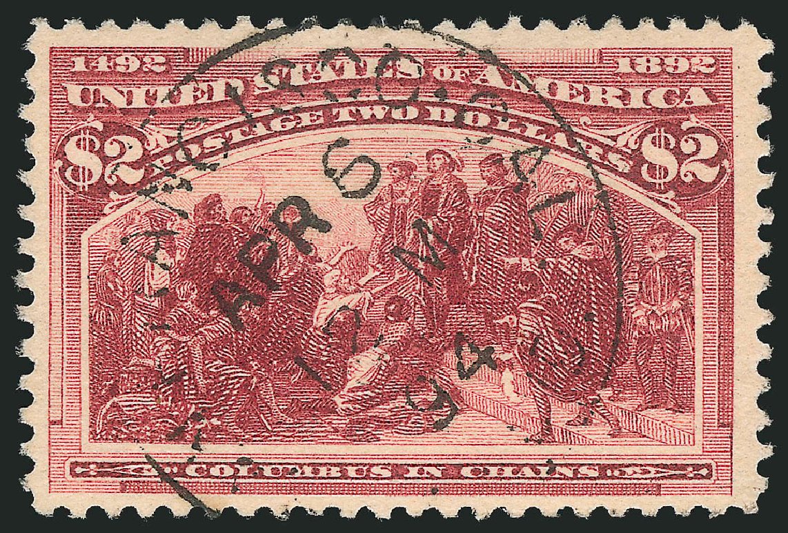 Cost of US Stamps Scott Catalog # 242 - US$2.00 1893 Columbian Exposition. Robert Siegel Auction Galleries, Feb 2015, Sale 1092, Lot 1185