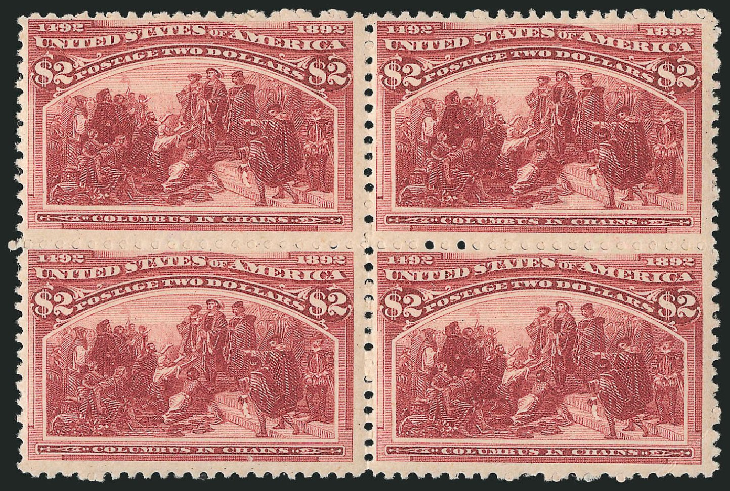 Values of US Stamp Scott Cat. #242: US$2.00 1893 Columbian Exposition. Robert Siegel Auction Galleries, Apr 2015, Sale 1096, Lot 425