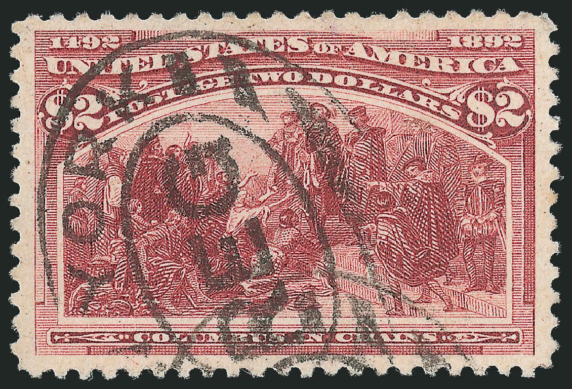 US Stamps Values Scott # 242: 1893 US$2.00 Columbian Exposition. Robert Siegel Auction Galleries, Sep 2009, Sale 976, Lot 1705