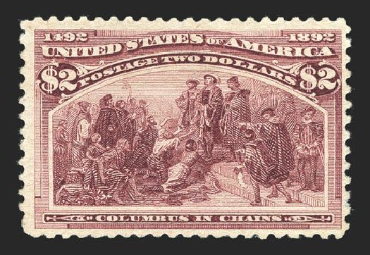 US Stamp Values Scott Catalogue 242 - 1893 US$2.00 Columbian Exposition. Spink Shreves Galleries, Mar 2013, Sale 142, Lot 245