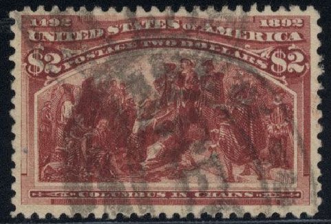 US Stamps Prices Scott # 242 - US$2.00 1893 Columbian Exposition. Cherrystone Auctions, Mar 2008, Sale 200803, Lot 212