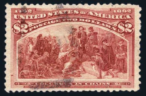 Price of US Stamps Scott Cat. # 242 - US$2.00 1893 Columbian Exposition. Harmer-Schau Auction Galleries, Aug 2014, Sale 102, Lot 1862