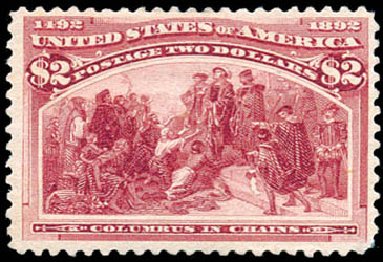 US Stamp Value Scott Catalog 242 - 1893 US$2.00 Columbian Exposition. Schuyler J. Rumsey Philatelic Auctions, Apr 2015, Sale 60, Lot 2232