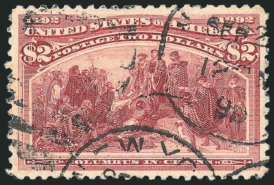 US Stamps Values Scott Catalog #242: 1893 US$2.00 Columbian Exposition. Robert Siegel Auction Galleries, Mar 2011, Sale 1007, Lot 2442