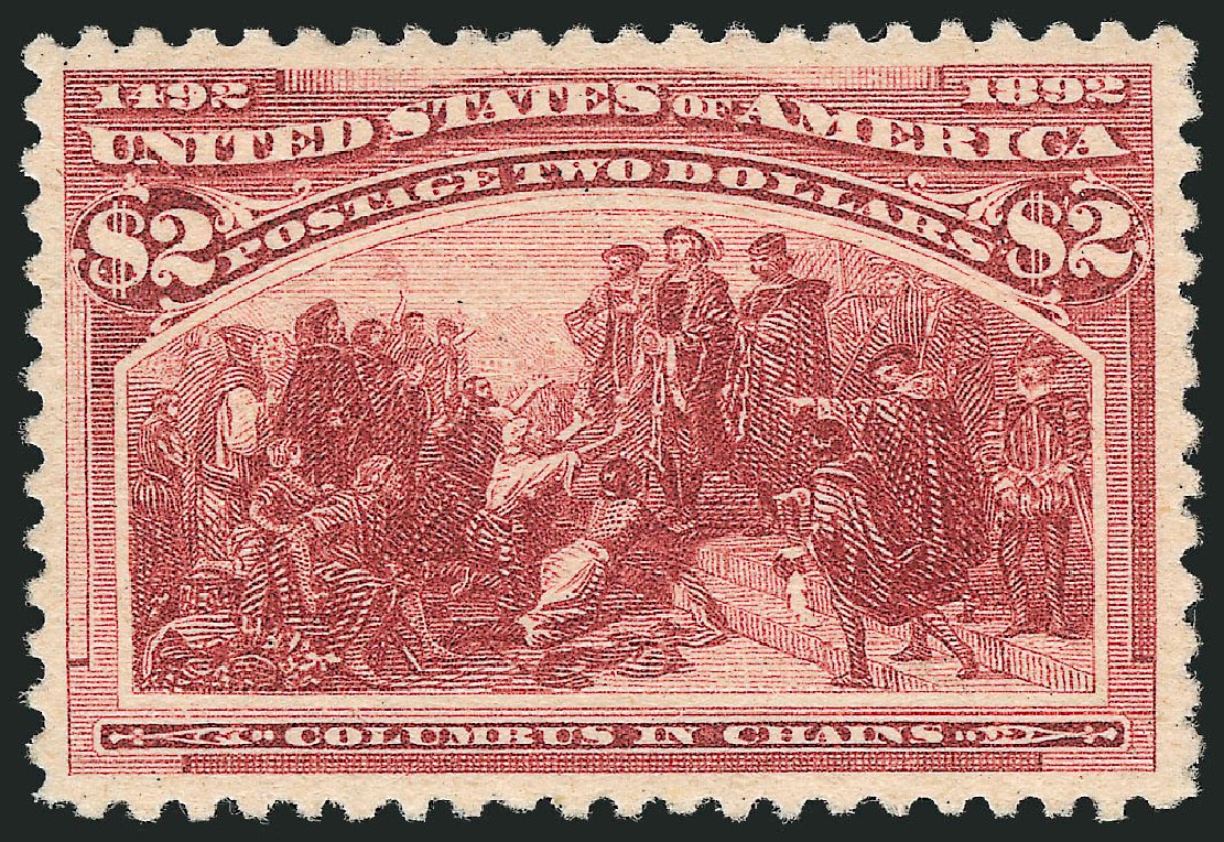 US Stamps Prices Scott Catalog #242 - 1893 US$2.00 Columbian Exposition. Robert Siegel Auction Galleries, Nov 2012, Sale 1034, Lot 222