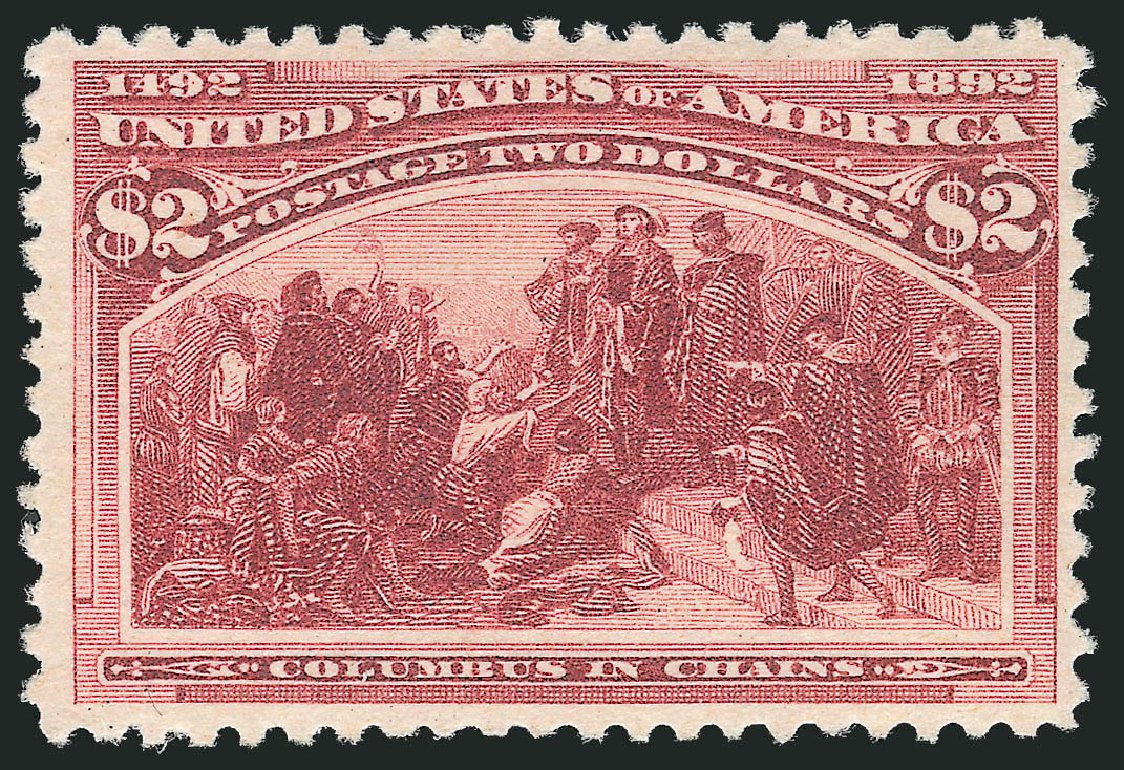 Value of US Stamp Scott Catalogue #242: 1893 US$2.00 Columbian Exposition. Robert Siegel Auction Galleries, Dec 2012, Sale 1037, Lot 1842