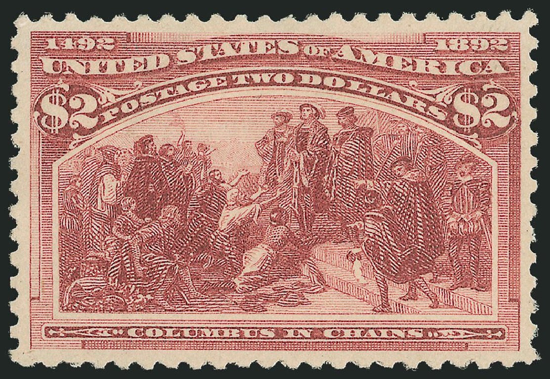 US Stamps Values Scott Catalogue 242: 1893 US$2.00 Columbian Exposition. Robert Siegel Auction Galleries, Sep 2014, Sale 1078, Lot 362
