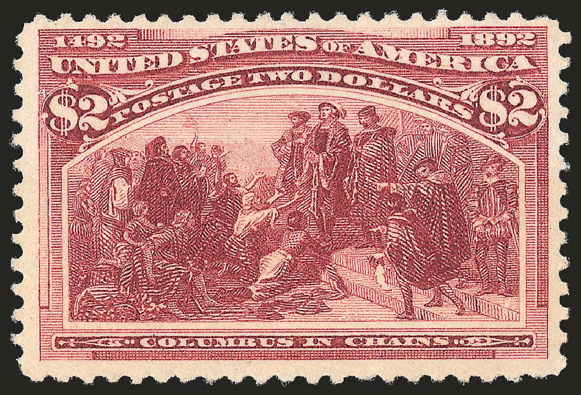 Value of US Stamps Scott Cat. # 242: US$2.00 1893 Columbian Exposition. Robert Siegel Auction Galleries, Apr 2010, Sale 984, Lot 582