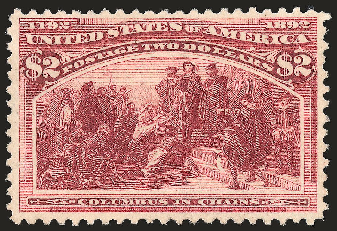 Cost of US Stamp Scott Cat. 242: US$2.00 1893 Columbian Exposition. Robert Siegel Auction Galleries, Jun 2010, Sale 992, Lot 2322