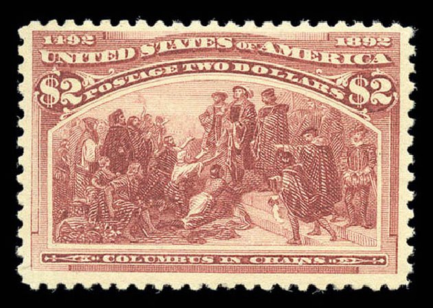 US Stamps Values Scott #242: 1893 US$2.00 Columbian Exposition. Matthew Bennett International, Sep 2010, Sale 331, Lot 593