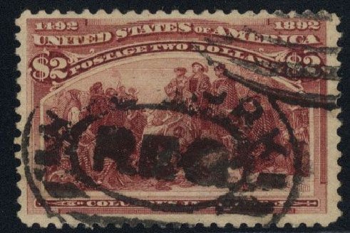US Stamps Prices Scott Catalogue #242: US$2.00 1893 Columbian Exposition. Cherrystone Auctions, Mar 2008, Sale 200803, Lot 213